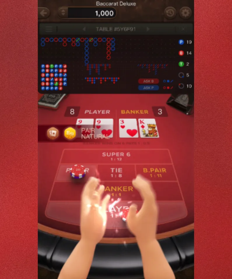 รีวิวเกม Baccarat Deluxe