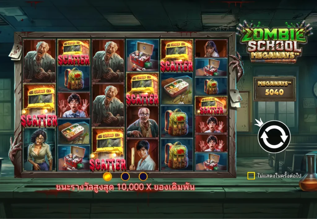 รีวิวเกม Zombie School Megaways