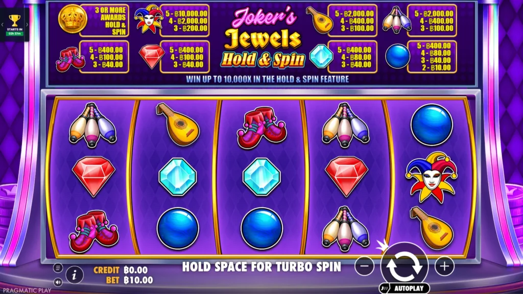 รีวิวเกม Joker's Jewels Hold & Spin