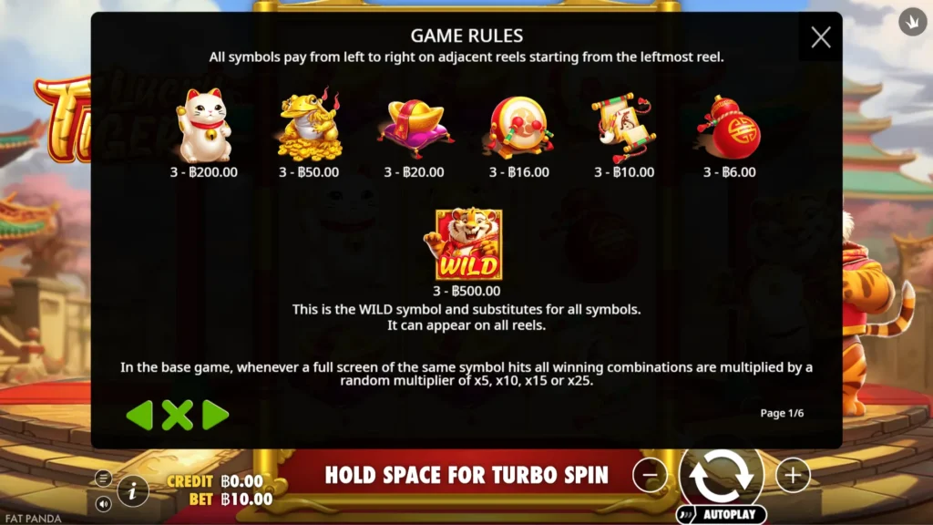 รีวิวเกม Lucky Tiger