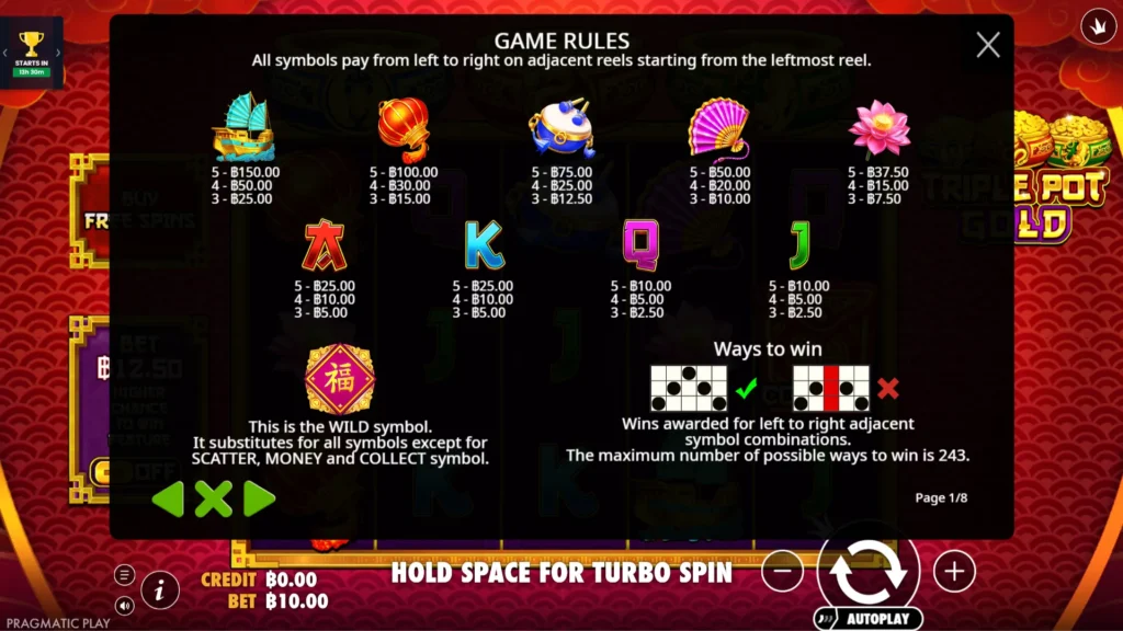 รีวิวเกม Triple Pot Gold