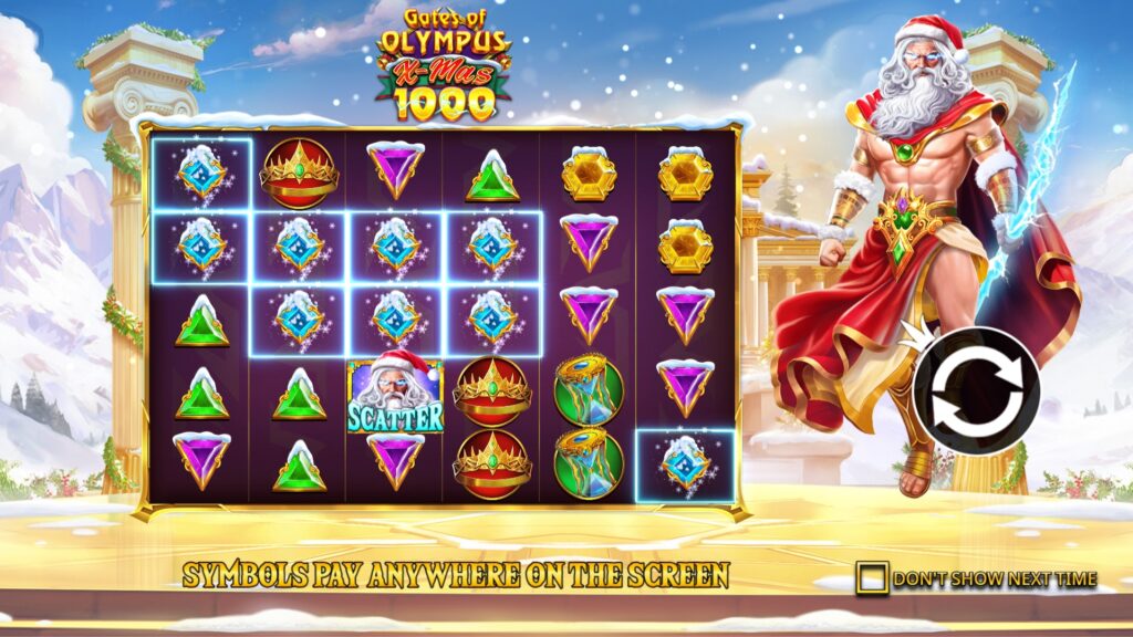 รีวิวเกม Gates of Olympus Xmas 1000