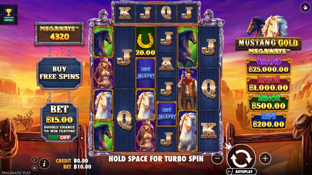 รีวิวเกม Mustang Gold Megaways