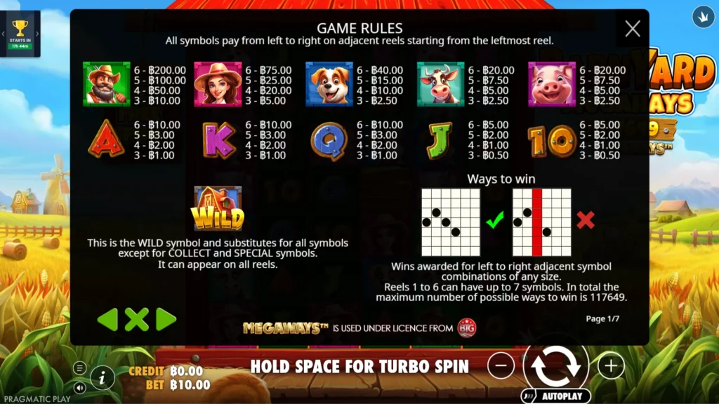 รีวิวเกม Barnyard Megahays Megaways