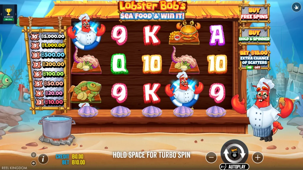 รีวิวเกม Lobster Bob's Sea Food and Win It