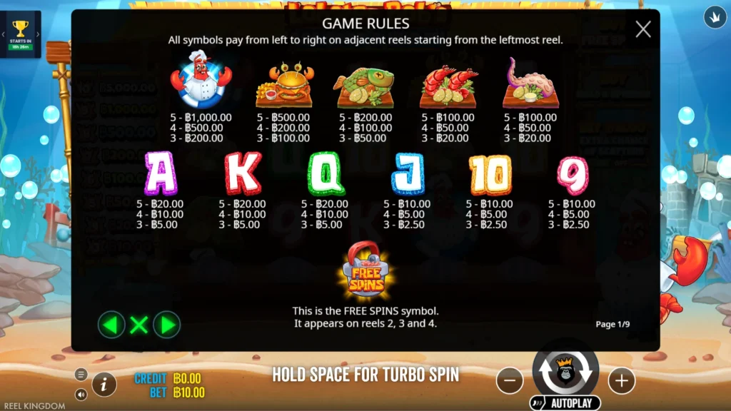 รีวิวเกม Lobster Bob's Sea Food and Win It