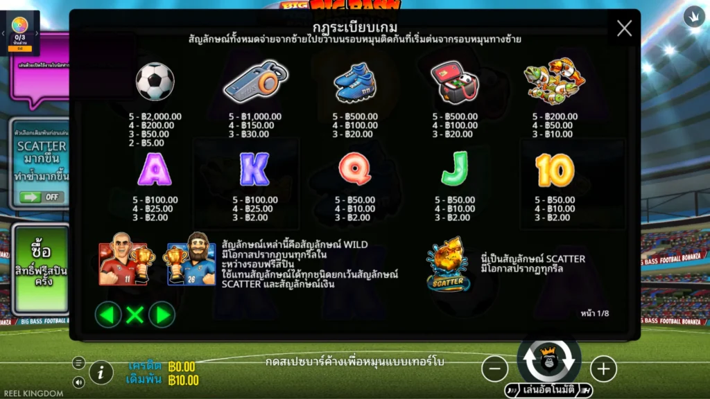 รีวิวเกม Big Bass Football Bonanza