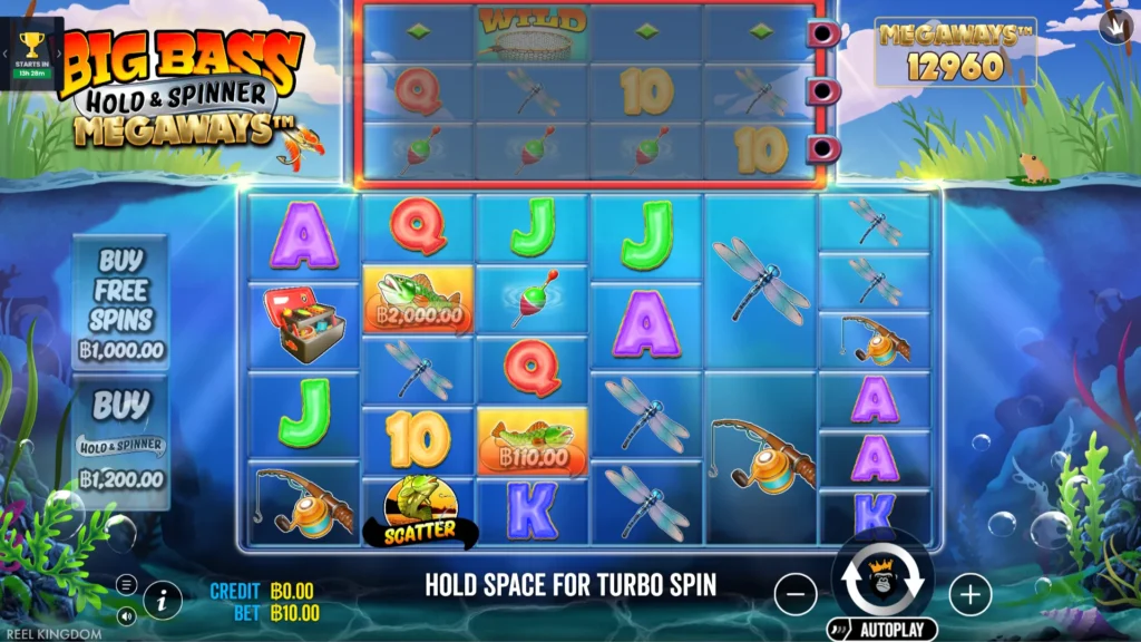 รีวิวเกม Big Bass Hold & Spinner Megaways