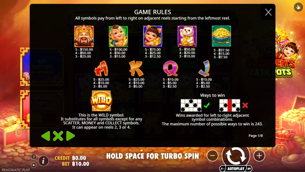 รีวิวเกม Caishen's Cash Pots